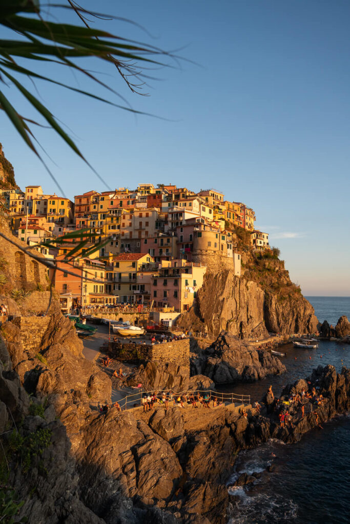 manarola view at sunset