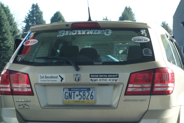 We are entering the South, where they love their guns!