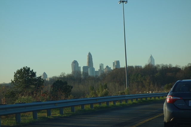 Passing Charlotte, NC in the HOV lane