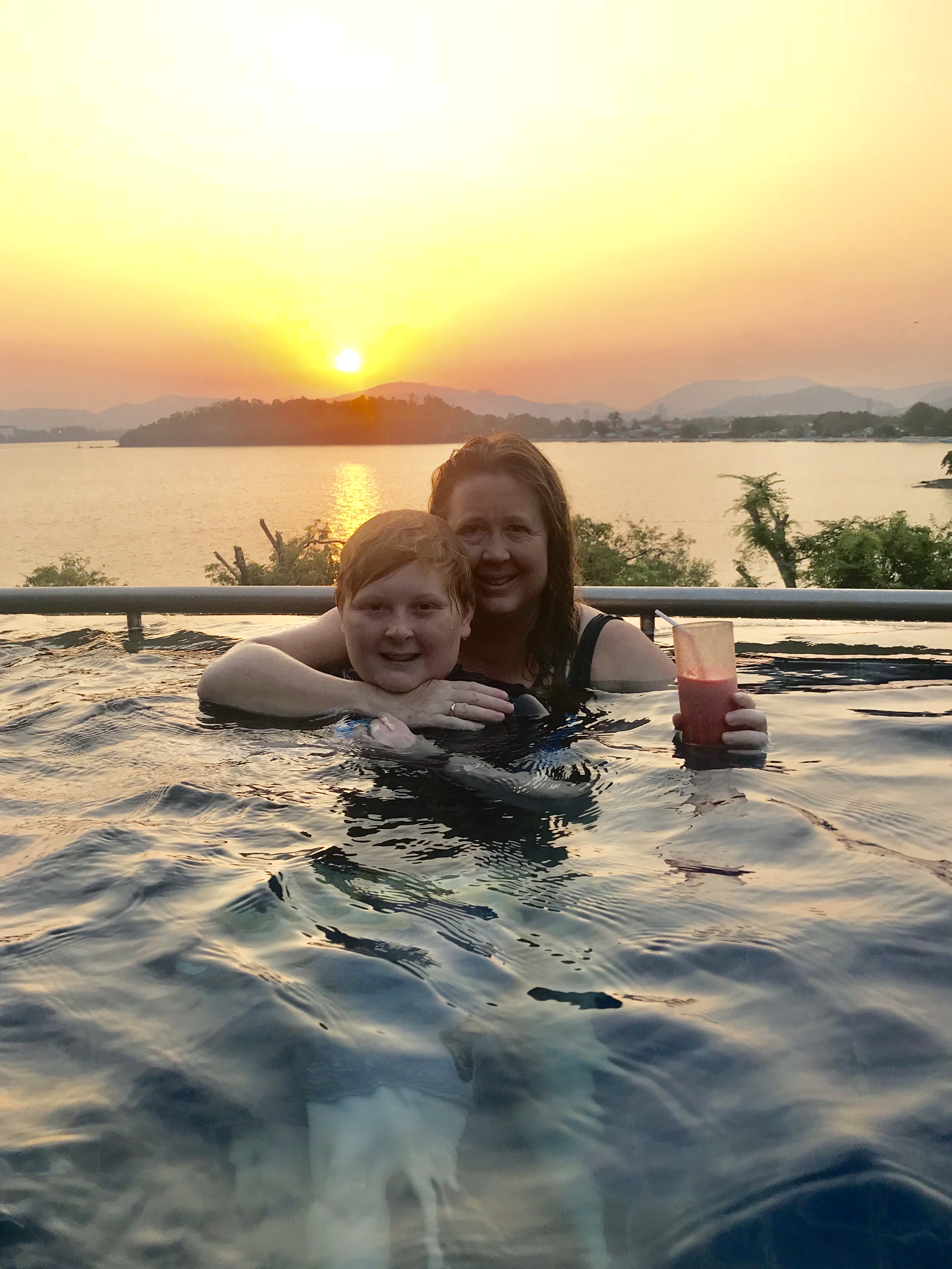 watching the sunset over Phuket with my biggest dude