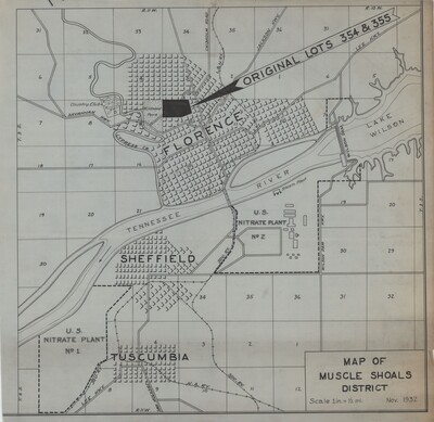 Map Of The Muscle Shoals District 1932 Preview 