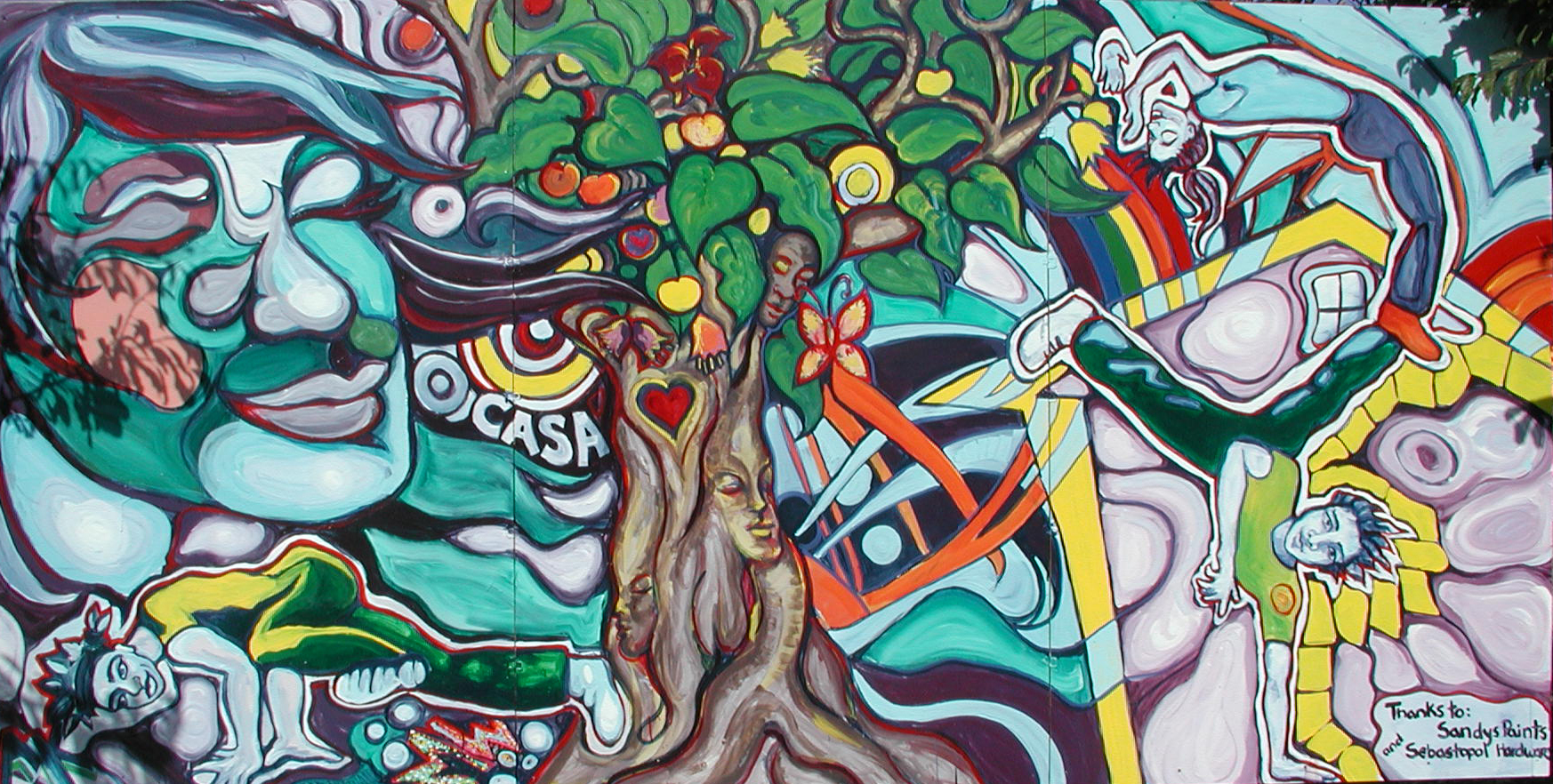 Mural with Forestville teens at the Teen Clinic