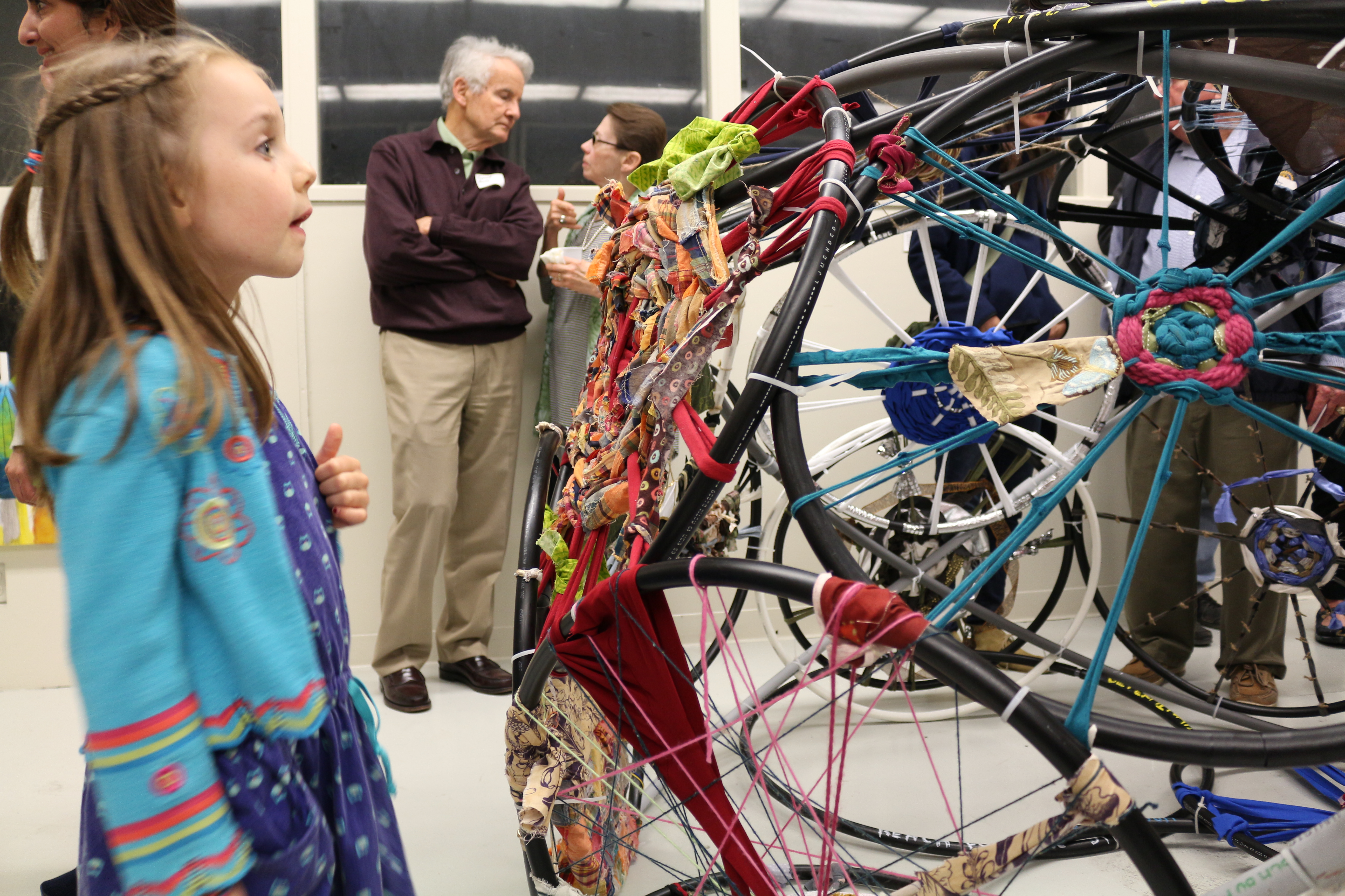 collaborative sculpture with high school students
