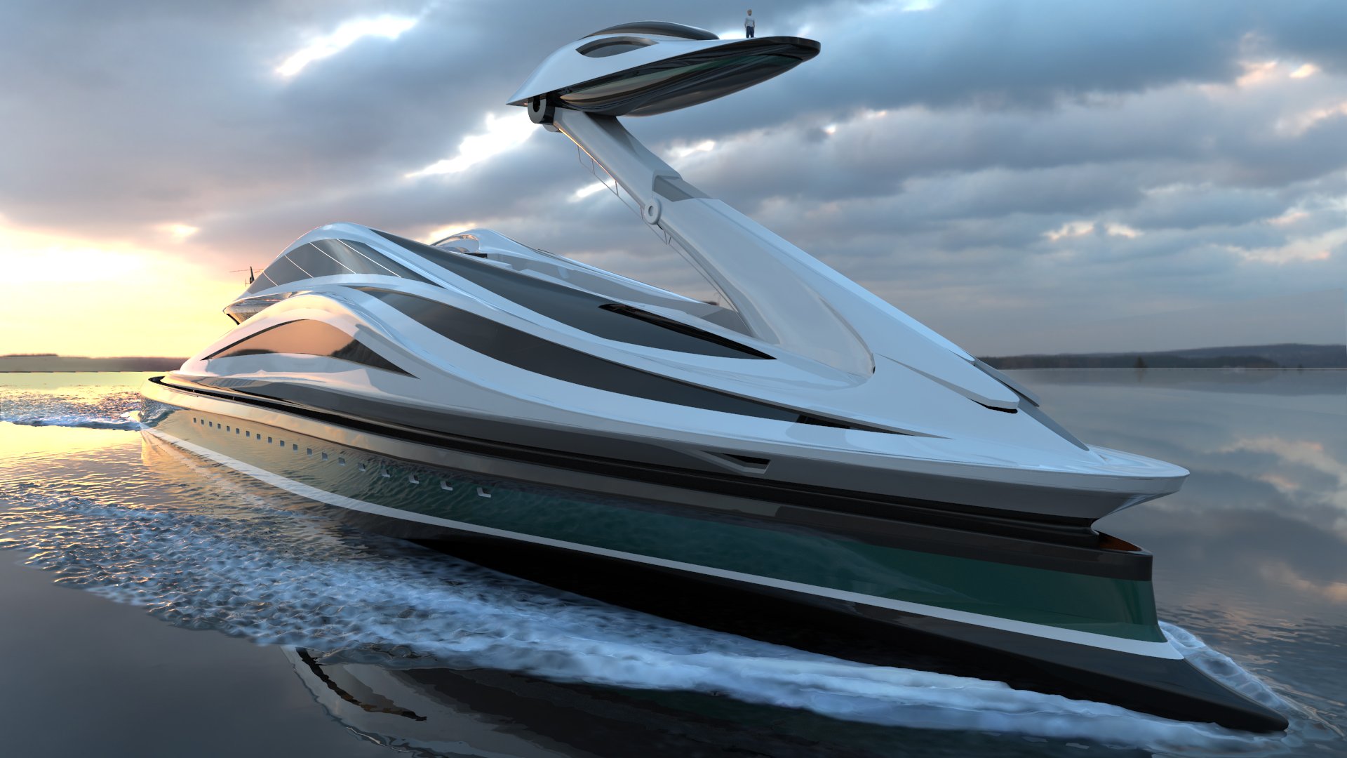 Avanguardia, el megayate en forma de cisne con cabeza desmontable y corazón de Rolls-Royce