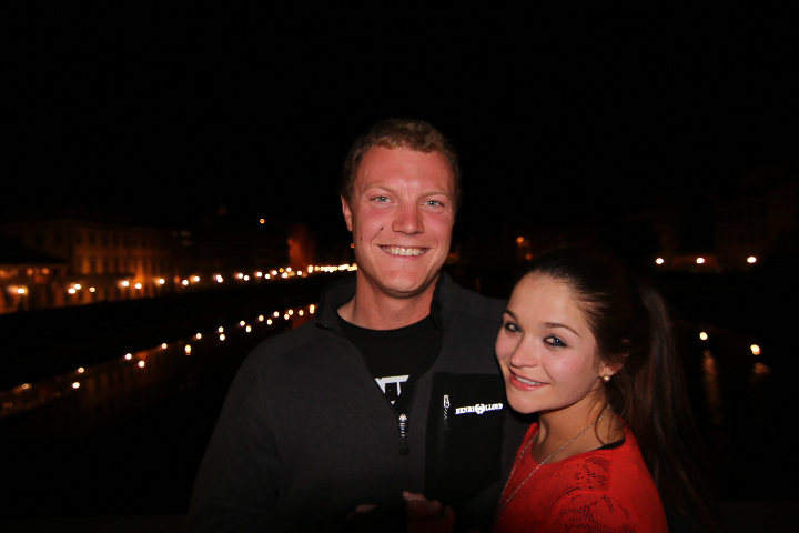 Alex and Amy celebrate their engagement.