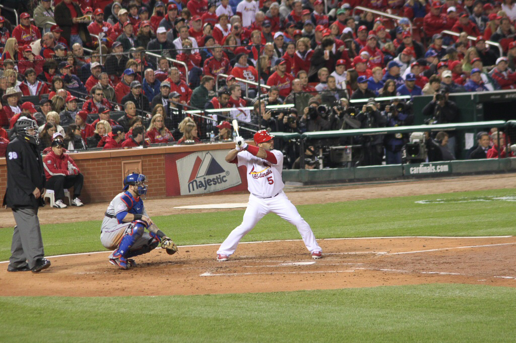 Albert could not manage a hit.