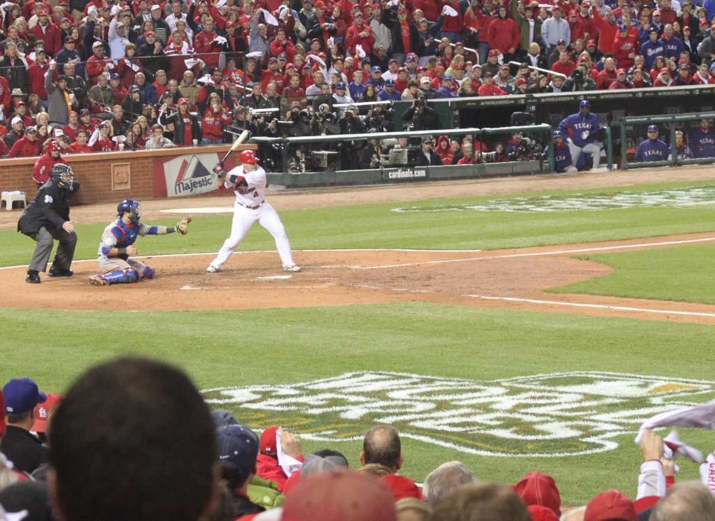 Yadier managed to get on base often.