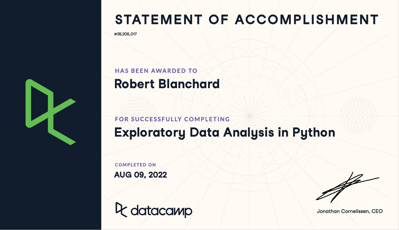Datacamp - Exploratory Data Analysis in Python