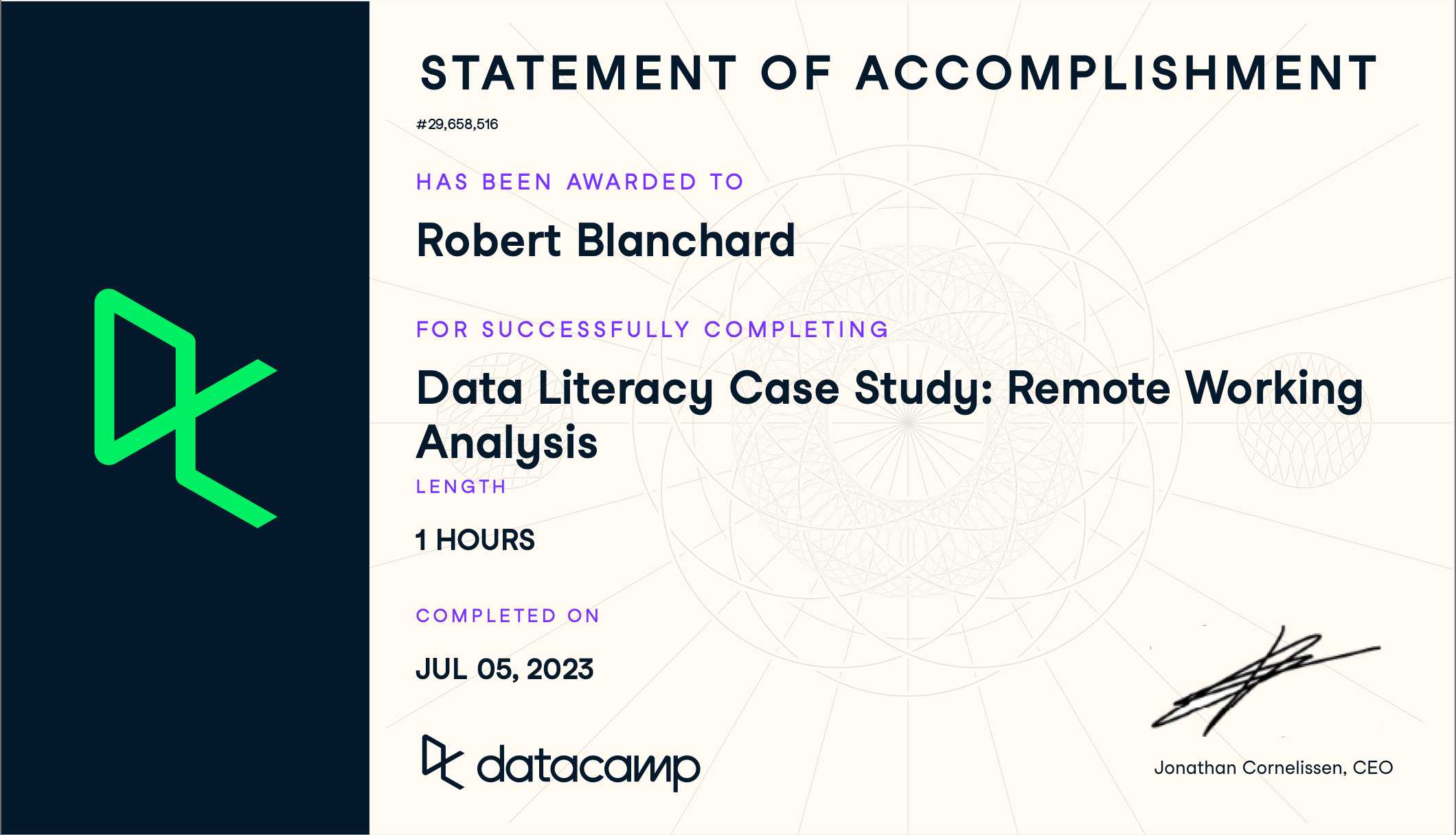 Datacamp - Data Literacy Case Study: Remote Working Analysis