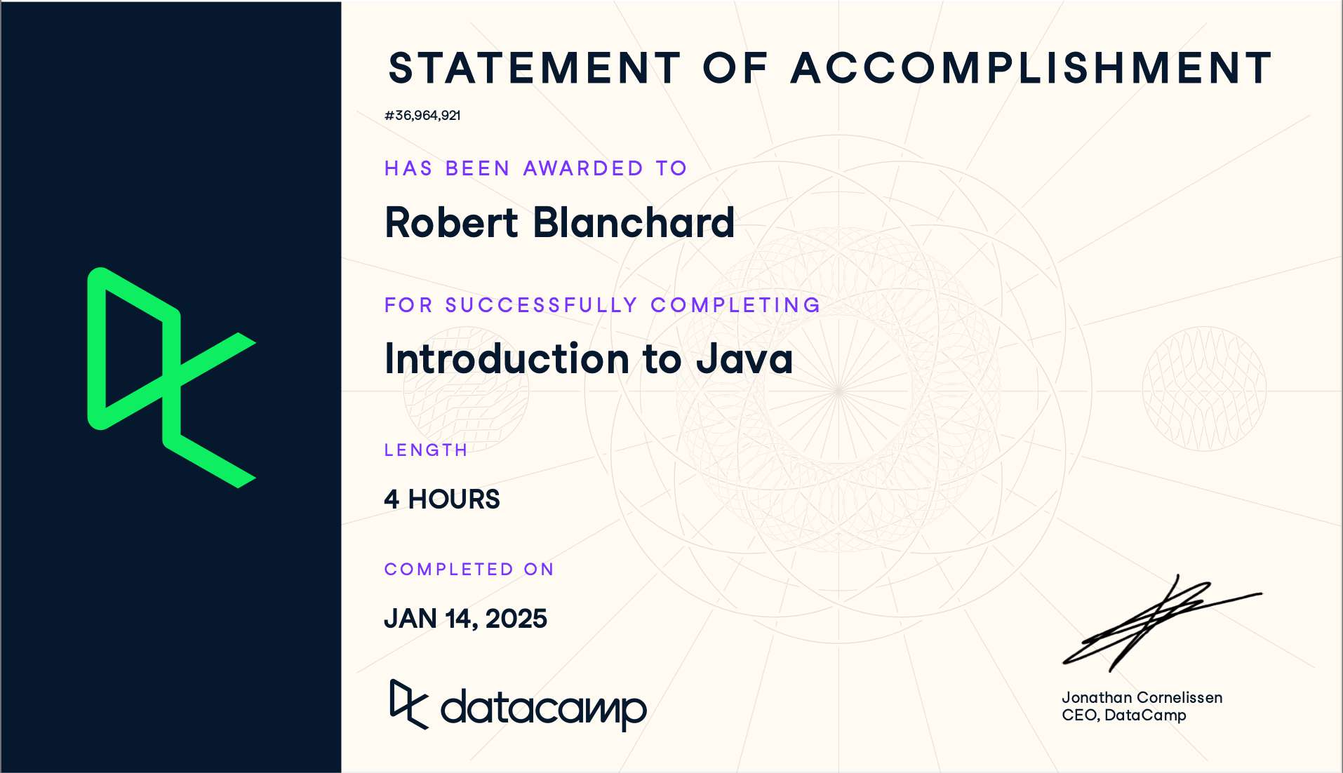 Datacamp - Introduction to Java