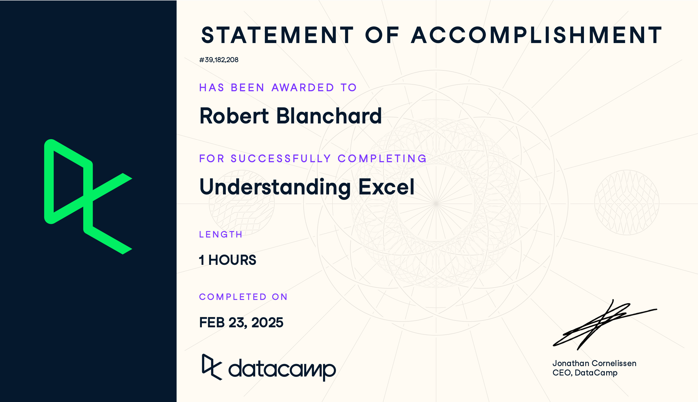 Datacamp - Understanding Excel