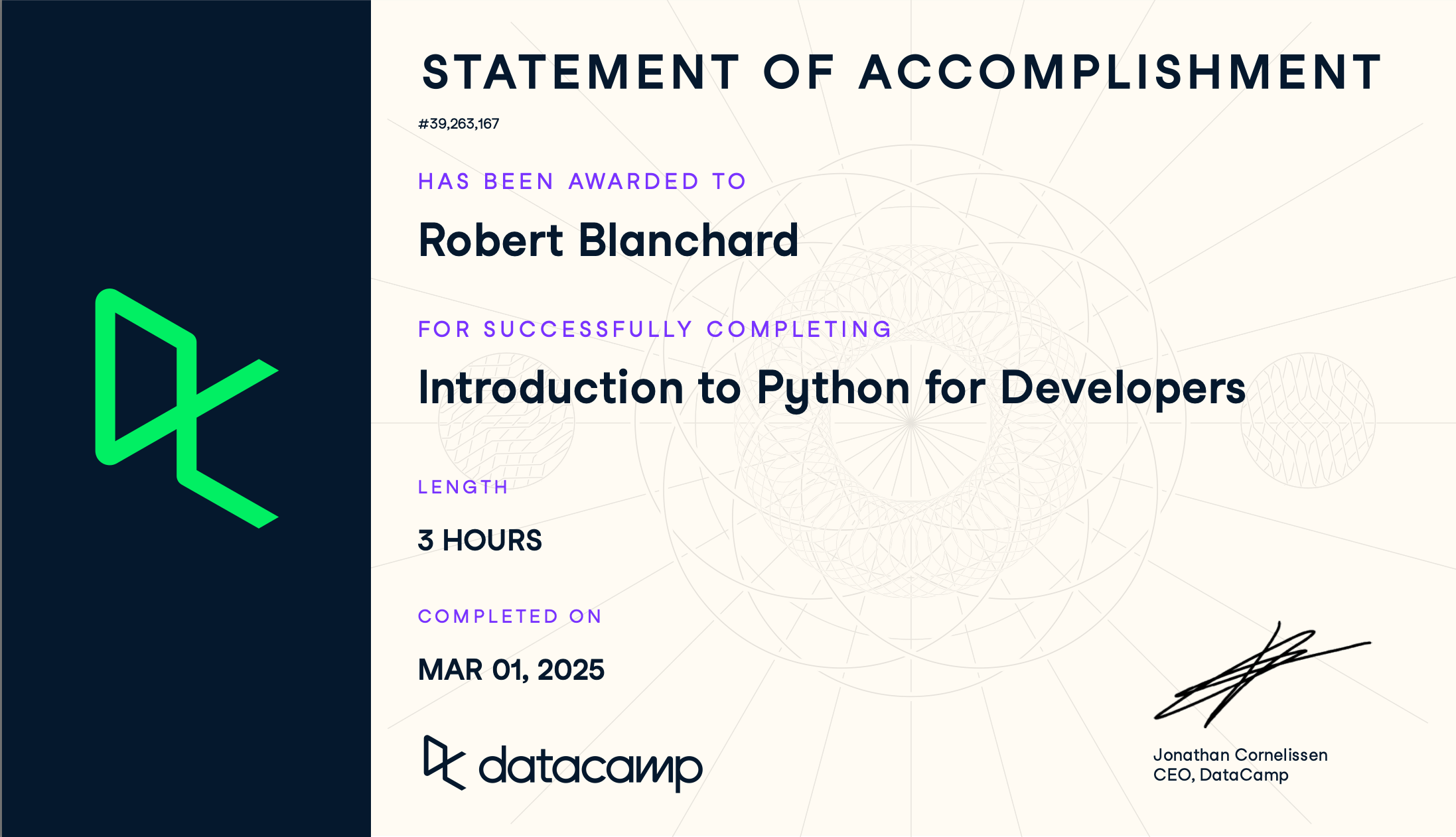 Datacamp - Introduction to Python for Developers