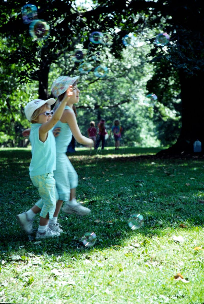 Chasing Bubbles - Retina Space Wallpapers for Desktop