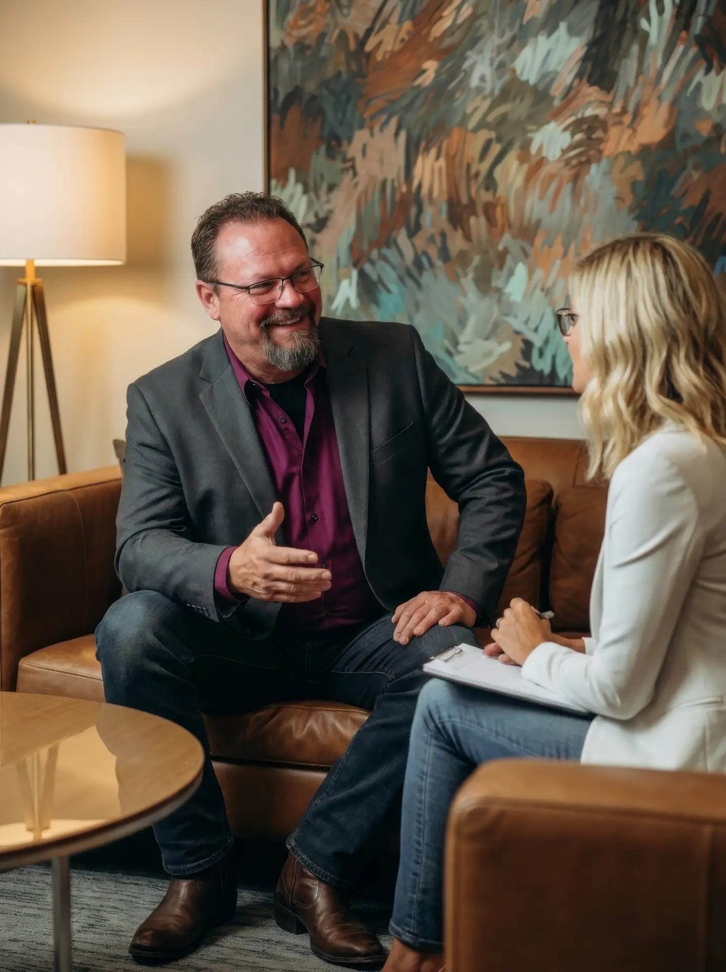 Robert M Chase coaching a client during a one-on-one session