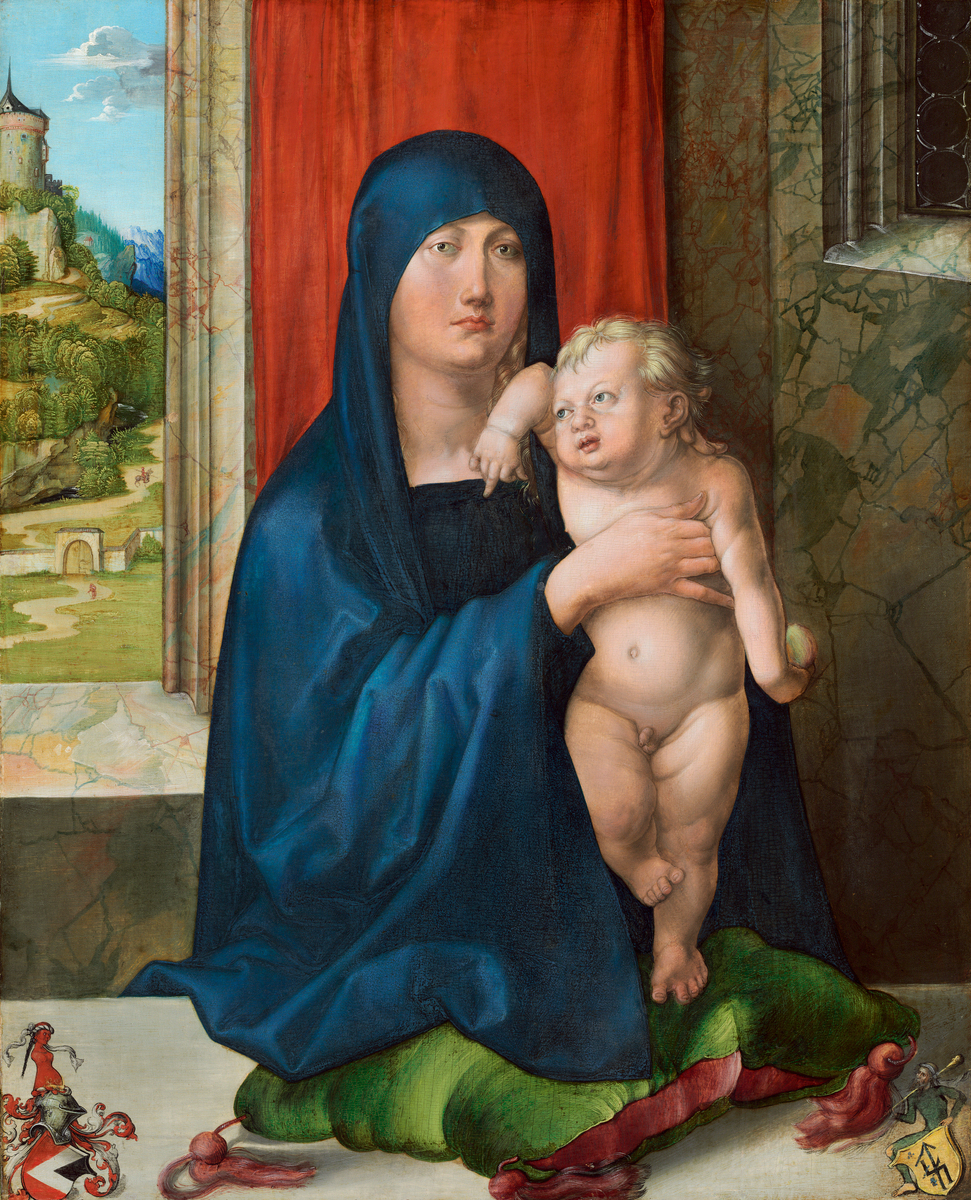 Albrecht Dürer (German, 1471 - 1528 ), Madonna and Child [obverse], c. 1496/1499, oil on panel, Samuel H. Kress Collection