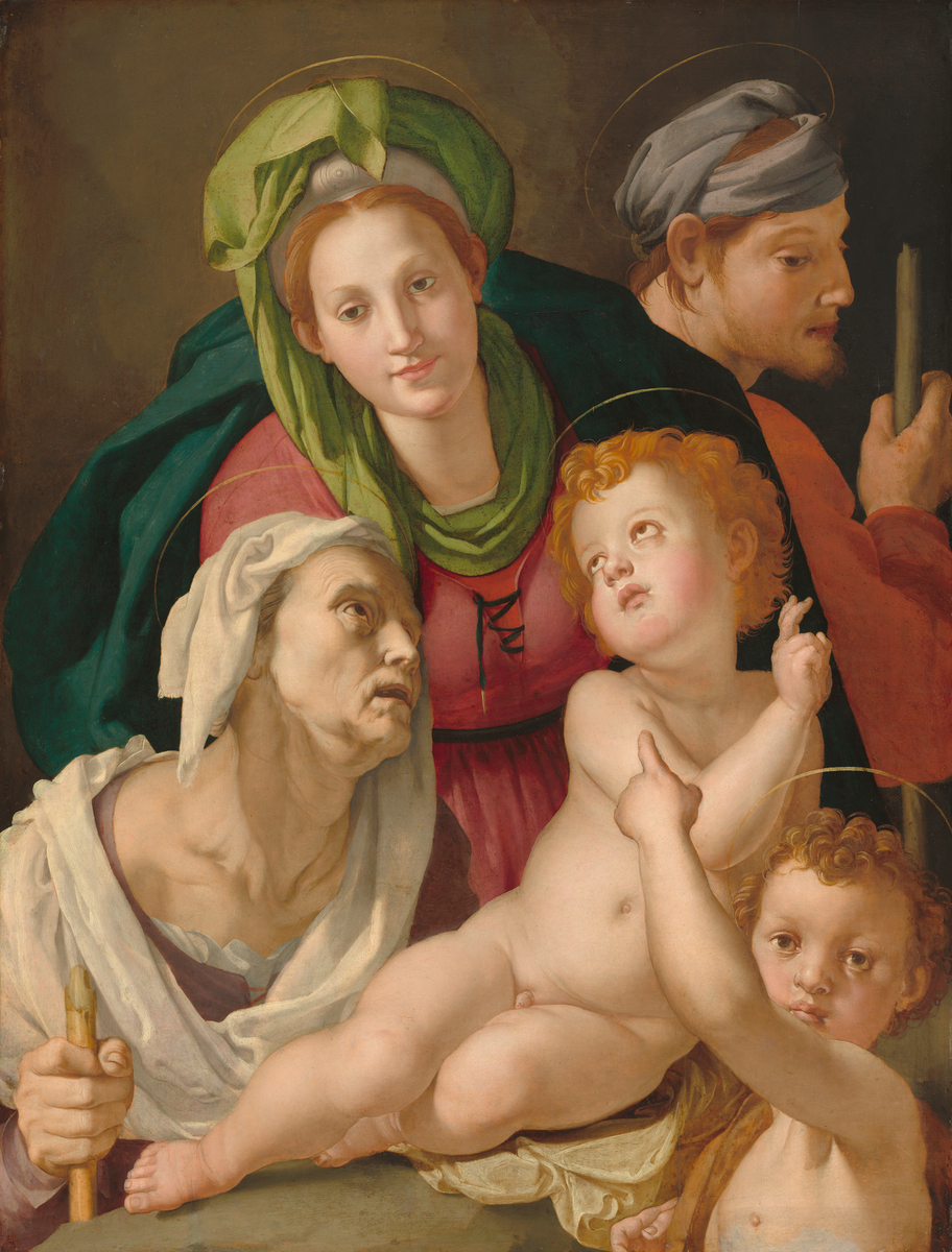 Agnolo Bronzino (Florentine, 1503 - 1572 ), The Holy Family, c. 1527/1528, oil on panel, Samuel H. Kress Collection 1939.1.387