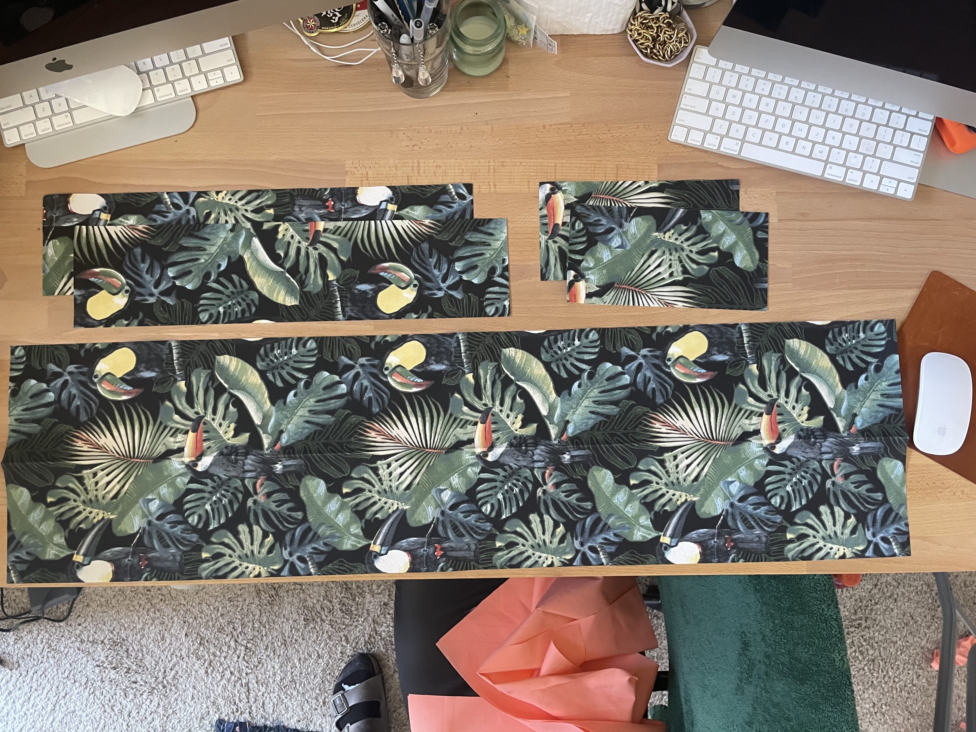 pre-cut botanical print fabric