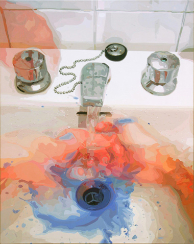 Pop Metafísico pintura Or-anger obra ”corriente?"