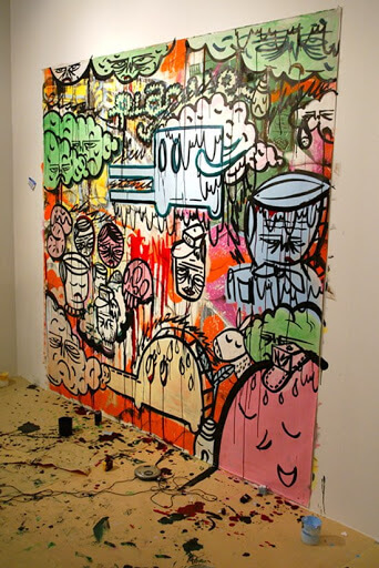 VERSUS EXHIBITION vol2 UK vs JAPAN (PARCO Tokyo) with Subway Lung as "NEW STENCH"