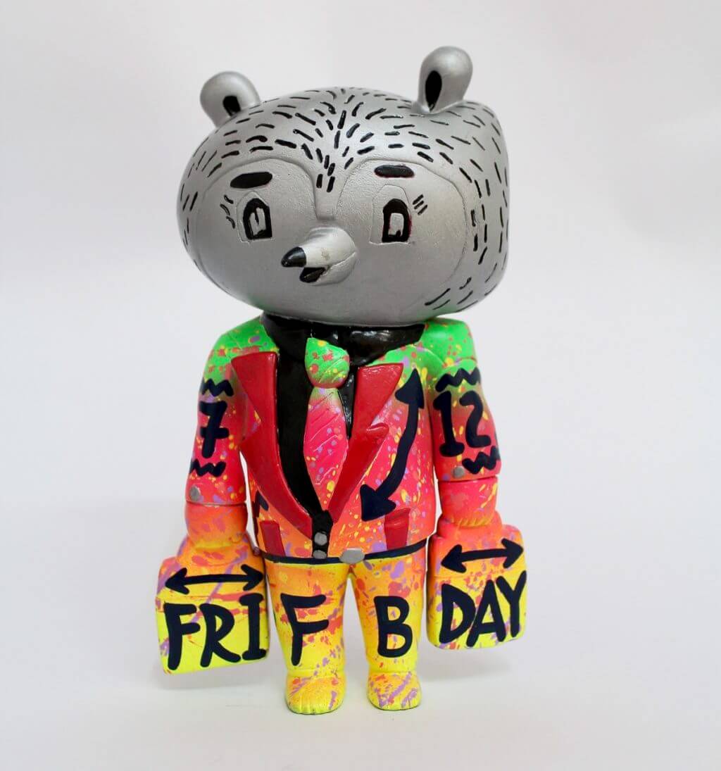 Hand painted 'Friday Bear' ③