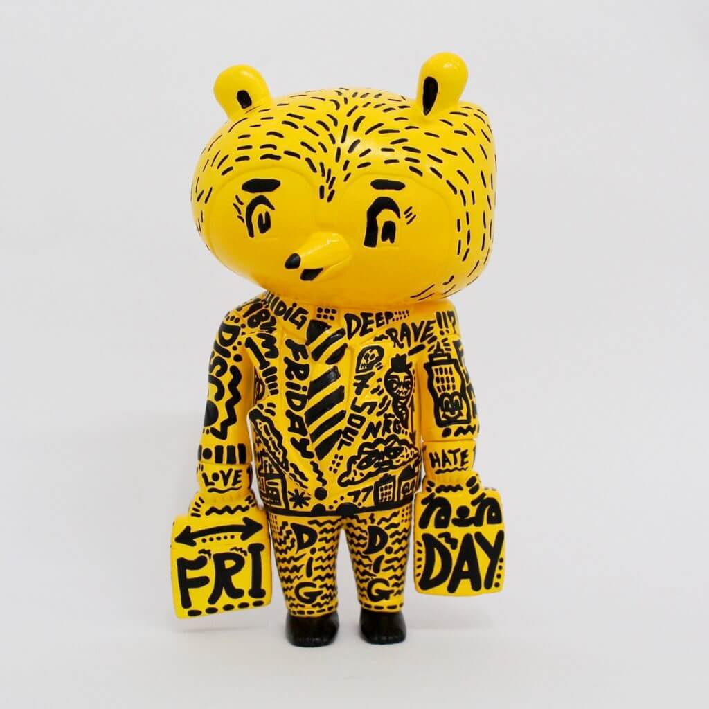 Hand painted 'Friday Bear' ④