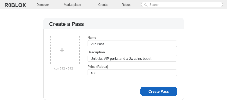 How To Make A Game Pass On Roblox Roblox Database Make Game Pass Roblox 