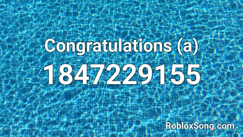 A Roblox ID Roblox Music Codes 1847229155 