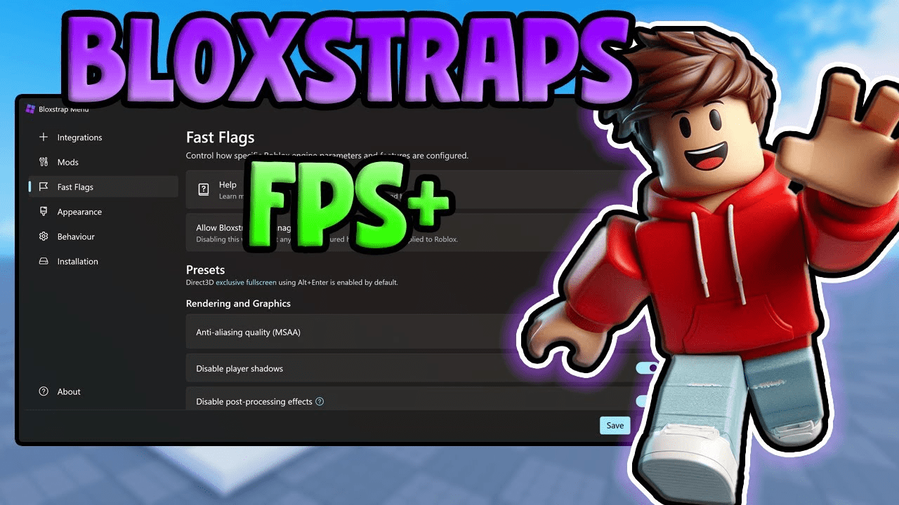 Roblox tutorial: Best Bloxstrap Fast Flags Settings