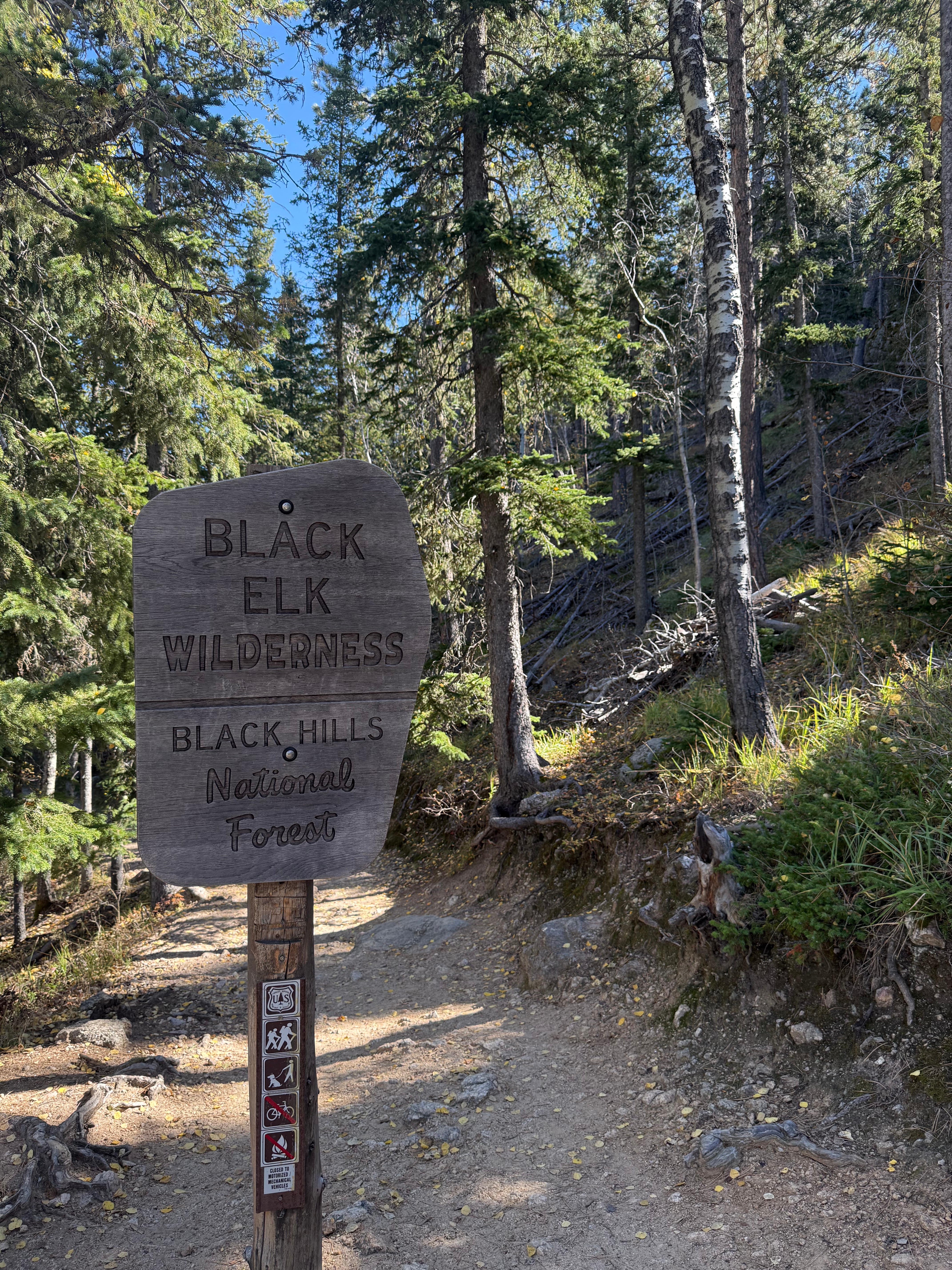 Entering Black Elk Wilderness