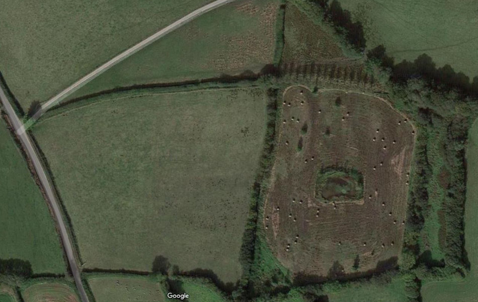 aerial shot of the two fields taken from google