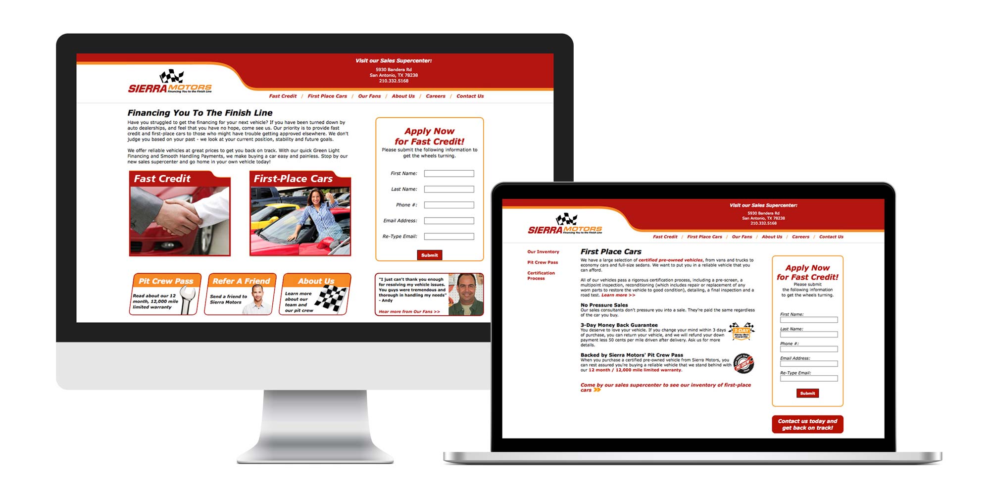 Website design for car dealership marketing