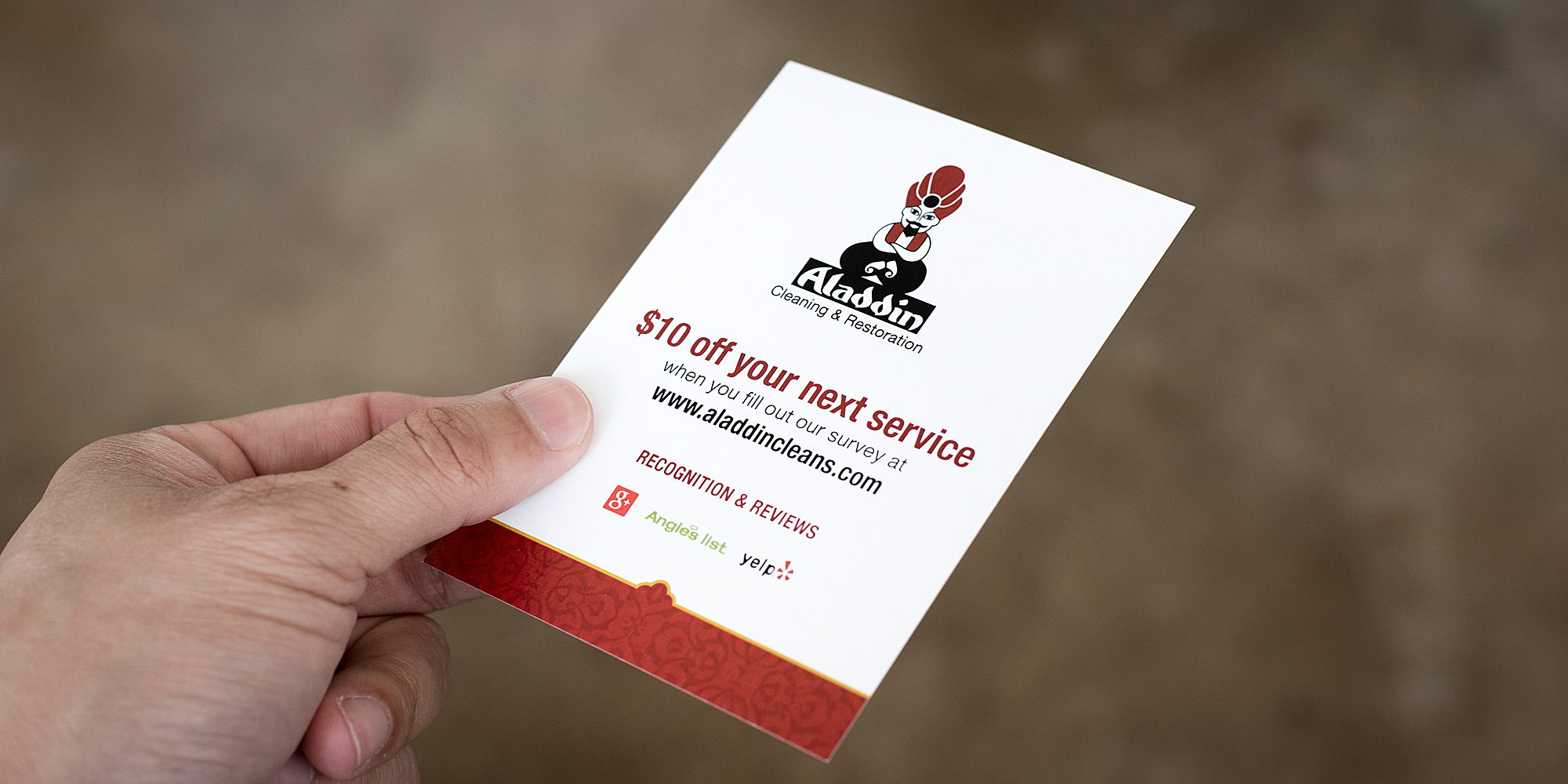 Promotional Print designs as part of Aladdin brand development by Robot Creative