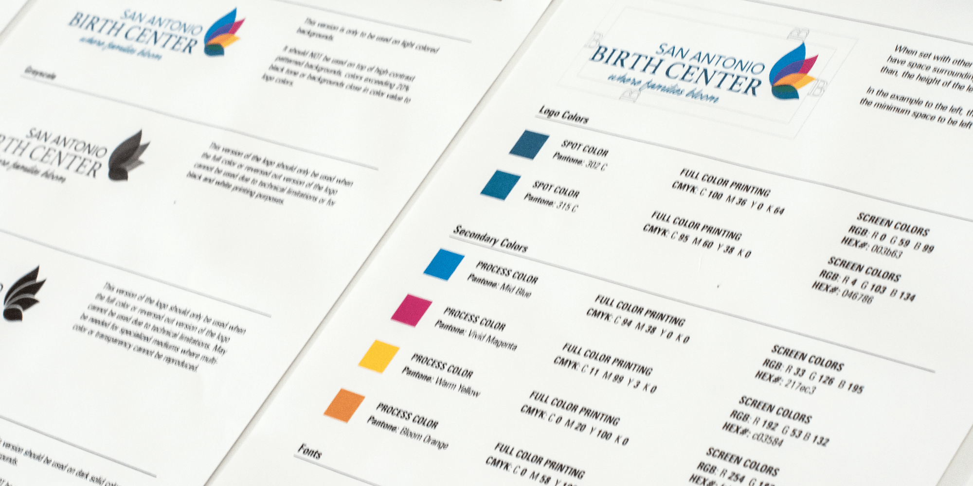 San Antonio Birth Center branding