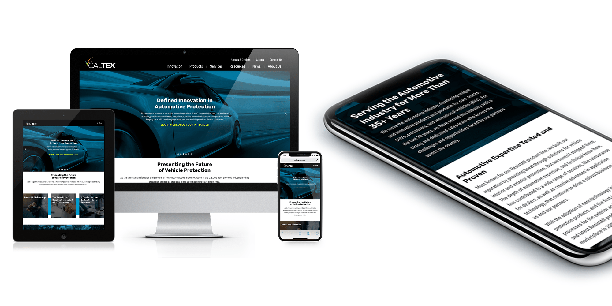 Responsive manufacturing website design