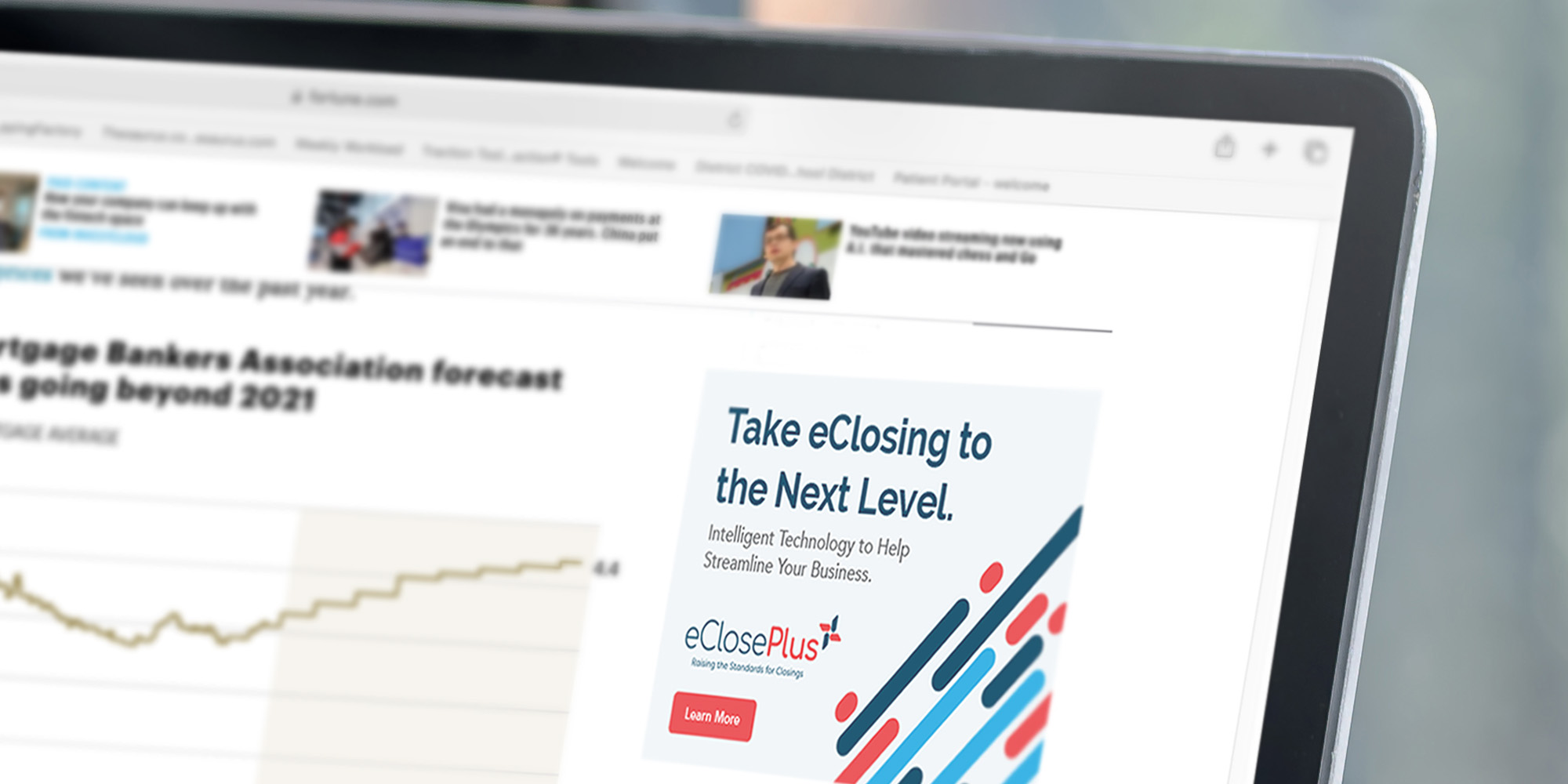 Example of a FinTech software product branded digital ad