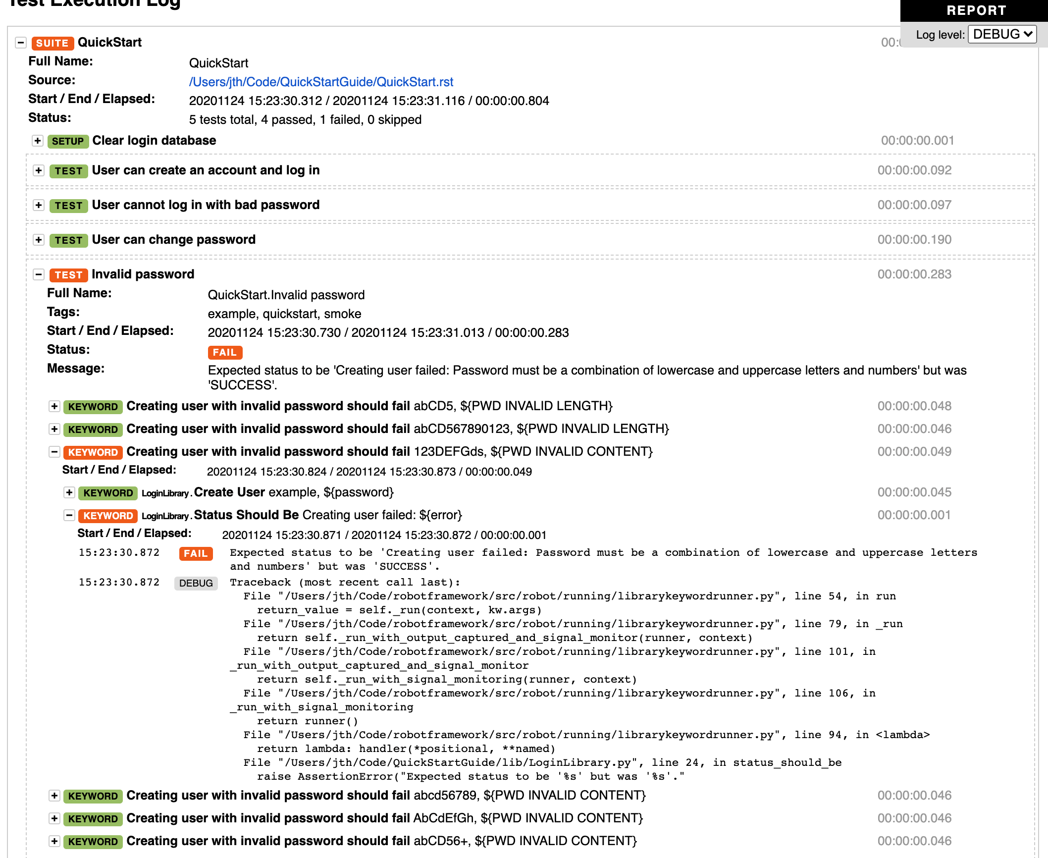 On primary dut, connect to some profile with internet access 2. Robot Framework User Guide