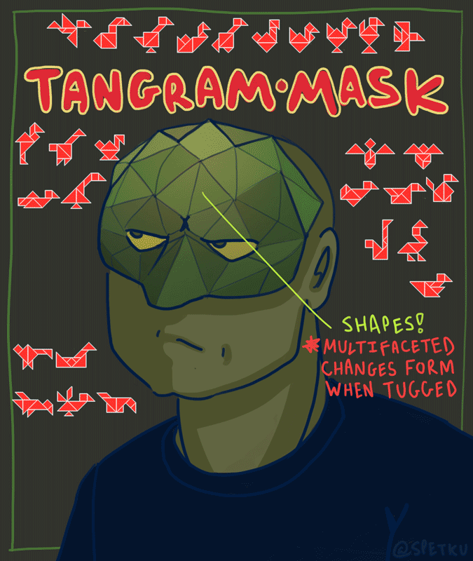 flocking masks wearable tech spetku tangram