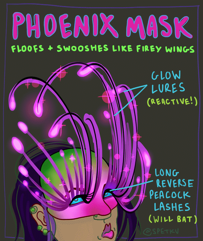 flocking masks phoenix mask spetku