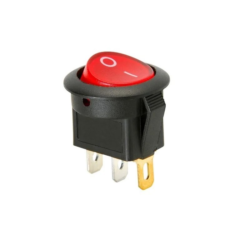 10A 250V AC SPDT ON-OFF Round Rocker Switch with Light – RoboticsDNA