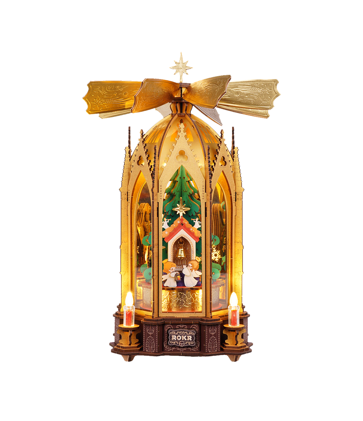 Blessed Christmas Pyramid Display Showcase AMB01Z