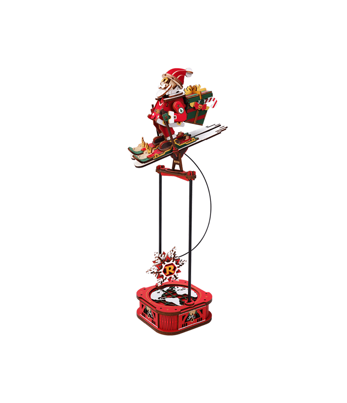ROKR Santa on Skis Pendulum Balance Toy 3D Puzzle MCD06