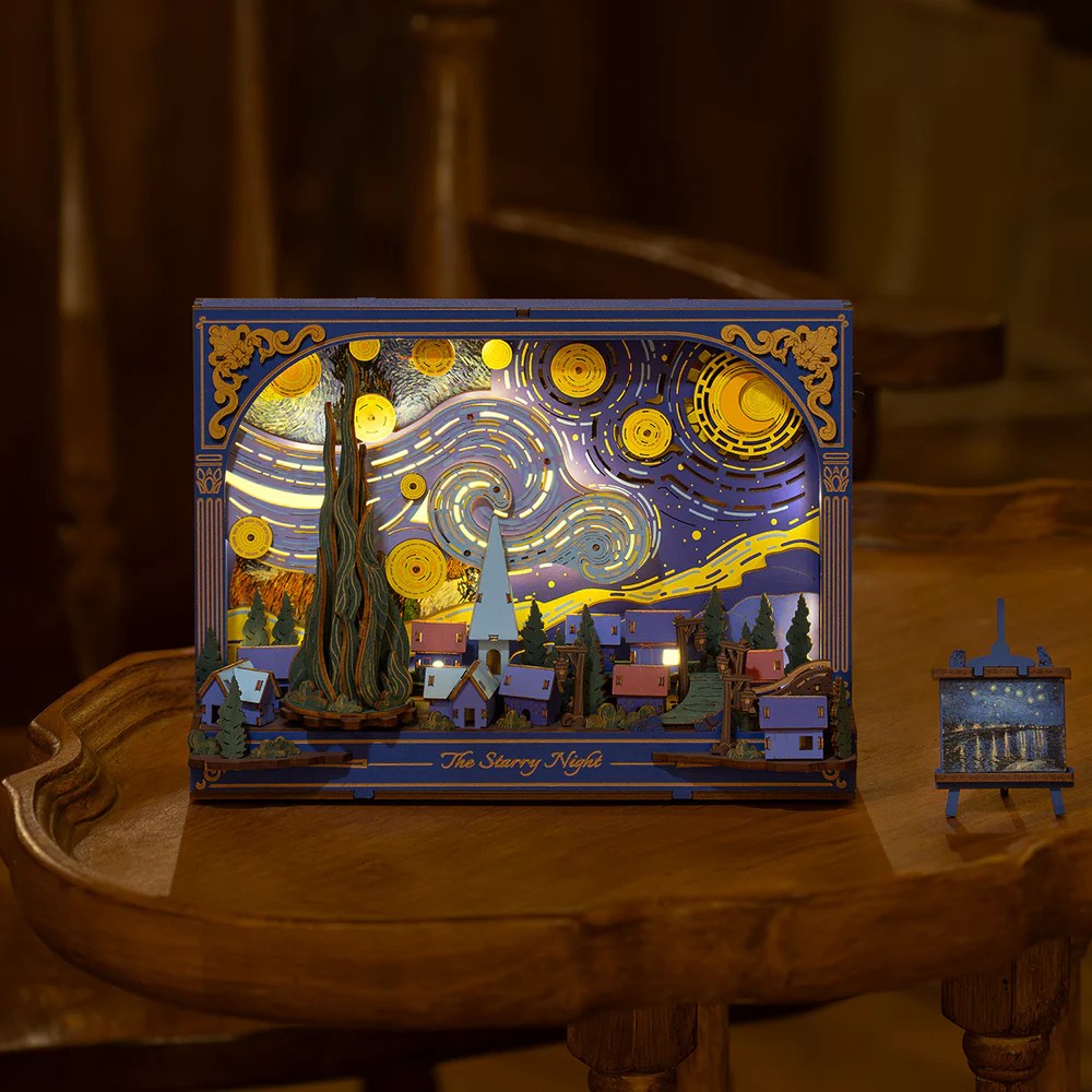 Robotime DIY Wood Crafts TH003 The Starry Night 3D Puzzles