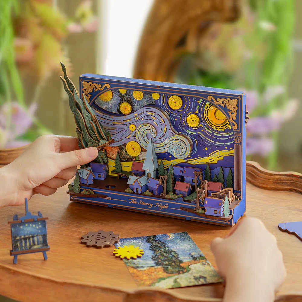 Robotime DIY Wood Crafts TH003 The Starry Night 3D Puzzles