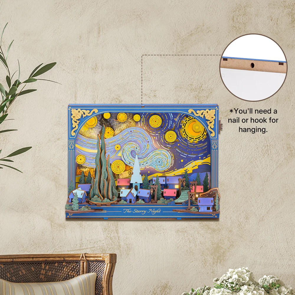Robotime DIY Wood Crafts TH003 The Starry Night 3D Puzzles