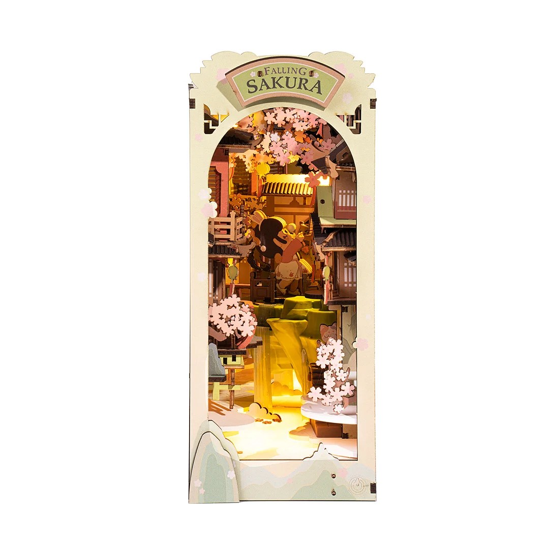 Falling Sakura - Diorama Pentru Biblioteca - Kit Do It Yourself - 240 Piese