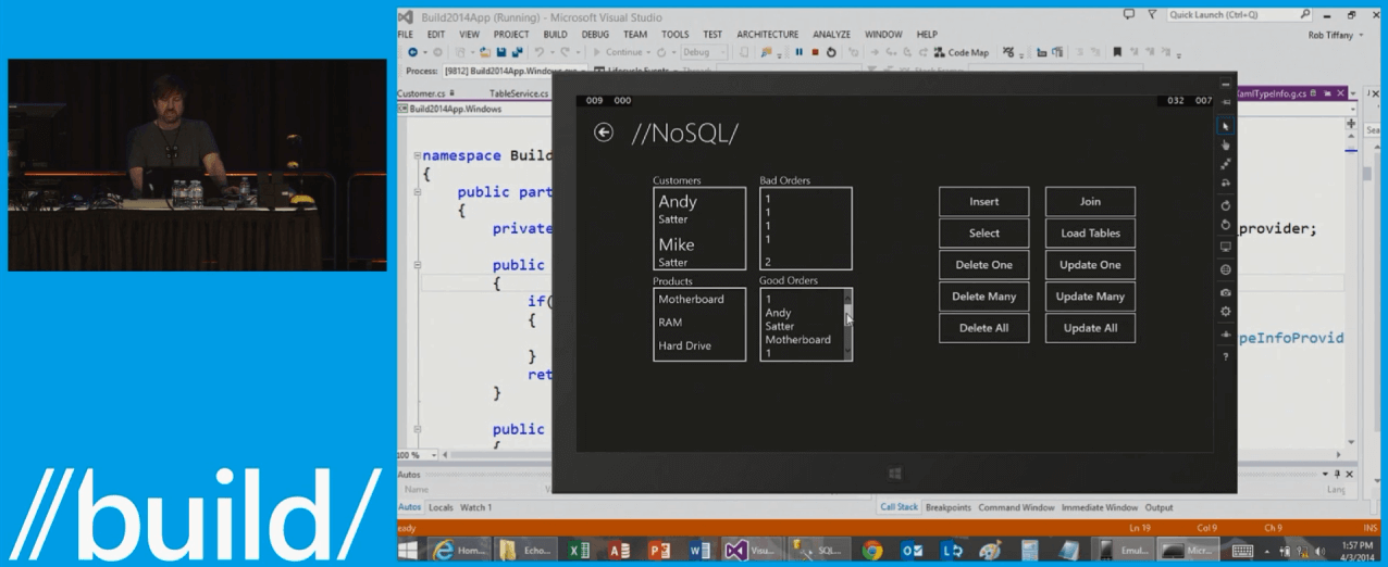 //build/ : Wrap a Mobile API around your Enterprise and take Data Offline with NoSQL on Windows Phones and Tablets
