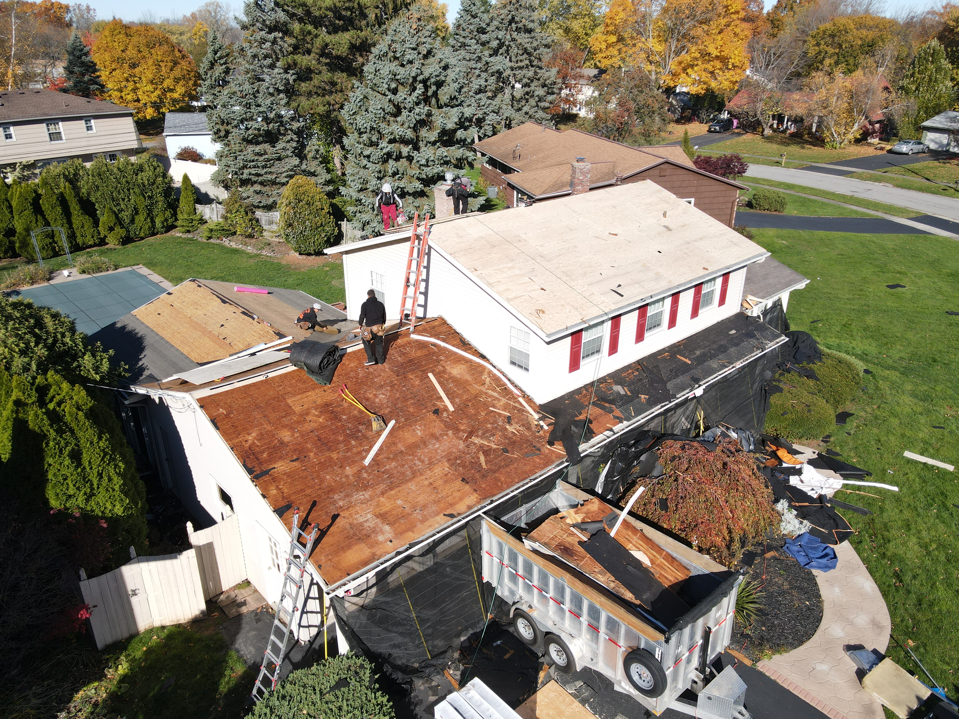 Roof replacement with new plywood