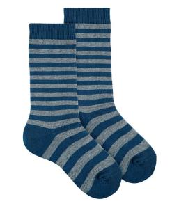 Calcetines Cóndor altos Fantasía Listas Lapislazuli