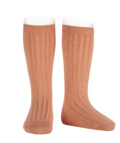 Calcetines Cóndor altos canalé Nougat