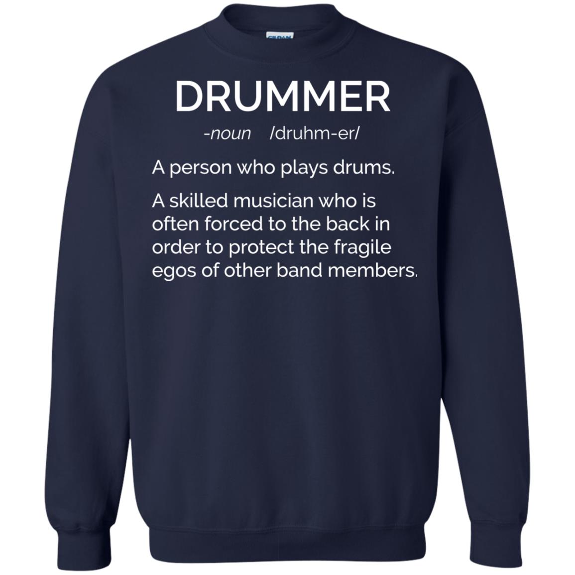 Drummer definition shirt skilled musician often forced to the back